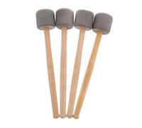 Veemoon Baquetas Timbales de Espuma con Mango de Madera Pack de 4 Piezas Accesorio de Repuesto para Instrumentos de Percusión, Fácil de Usar para Batería