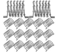 Veemoon Barricada Militar de Juguete 30 Piezas de Valla de Alambre de Púas Plateada, Accesorios para Dioramas de Guerra, Compatible Bloques de Construcción, Kit para Base Militar y Escena