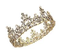 Veemoon Barroca Vintage con Pedrería Diadema Elegante para Novia y Princesa Accesorio de Cabello para Bodas y Fiestas Diseño Retro con Cristales Decorativos