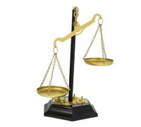 Veemoon Báscula de Metal Vintage para Decoración de Mesa Adorno Central de Balanza Creativa para Hogar y Oficina Escala de Justicia con Textura Metálica Estilo Retro Elegante