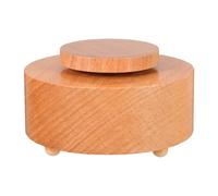 Veemoon Base de Caja de Música Redonda de Madera para Bricolaje Soporte Giratorio, Kit DIY para Proyectos Creativos y Regalos Festivos
