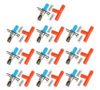 Veemoon Bebedero para Conejos Automático 10 Piezas Resorte Doble, Dispensador de Agua Rojo para Jaulas de Conejos, Sistema Ajustable para Alimentación y Bebida en Jaula