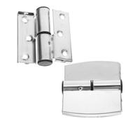 Veemoon Bisagras de Acero Inoxidable para Puertas Plegables, Herrajes Resistentes para Mamparas de Inodoro, Bisagras Ocultas al Ras, 2 Unidades, Uso Industrial para Baños Públicos