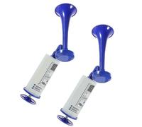 Veemoon Bocina de Aire de Mano Azul 2 Piezas Bomba Manual para Animar Partidos de Fútbol y Eventos Deportivos, Generador de Ruido Portátil para Celebraciones y Competiciones al Aire Libre