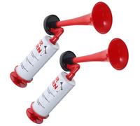 Veemoon Bocina de Aire Portátil 2 Piezas Rojo Bomba Manual para Animar Partidos de Fútbol, Eventos Deportivos y Celebraciones al Aire Libre
