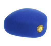 Veemoon boinas sombreros de boina para mujer accesorios de auxiliar de vuelo sombreros de azafata decoración disfraz de gorro de azafata sombrero de la boina de las mujeres sintió Azul