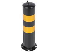 Veemoon Bolardo de seguridad para entrada de vehículos, poste de seguridad de acero, protección con reflective film, 50 cm, color amarillo, para factories