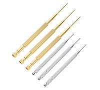 Veemoon Bolígrafo de Acupresión Auricular 6 Piezas Inoxidable y Cobre Sonda de para Masaje de Puntos de Presión Herramienta Portátil de Reflexología Facial para Terapia Manual en Casa y