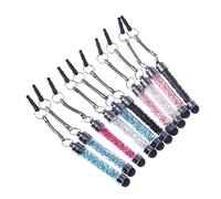 Veemoon Bolígrafos Capacitivos De Cristal Gemas De Imitación para Teléfonos y Tabletas, Conjunto De 5 Piezas Multicolor, Diseño Mini Portátil, Punta Suave Ultra Sensible para Uso Táctil