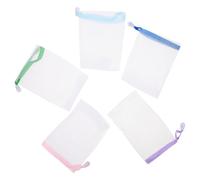 Veemoon Bolsa de Jabón de Malla Hecha a Mano para Viaje y Camping, 20 Piezas con Cuerda para Colgar, Recoge Escamas de Jabón y Soporta Jabones Grandes Color Aleatorio