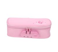 Veemoon Bolsa de Lápices con Cerradura de Código Gran Capacidad Portátil y Resistente para Estudiantes Estuche Escolar Multifunción Rosa