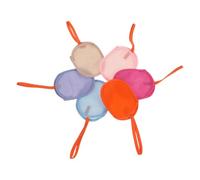 Veemoon Bolsa de Red Espumosa para Jabón 6 Piezas Malla para Ducha y Lavado Facial Color Surtido Ovalado Rosa Azul Naranja Morado Caqui Fucsia Bolsa de Jabón para Hacer Espuma y