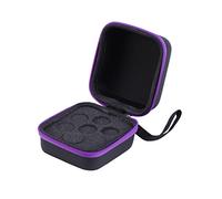Veemoon Bolsa para Almacenamiento De Aceites Esenciales 7 Ranuras 5 Ml Tamaño Compacto Eva Resistente Cremallera Morada para Viajes y Transporte