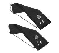 Veemoon Bolsa para Raquetas de Bádminton de Terciopelo Grueso, Diseño Unisex, Protección Profesional, 2 Piezas, Negro, Almacenamiento Cómodo para Hombres y Mujeres