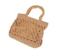Veemoon Bolsa Tejida De Algodón Mano Bolso De Hombro Sencillo Para Mujer Bolso De Crochet De Gran Capacidad Para Verano y Diario