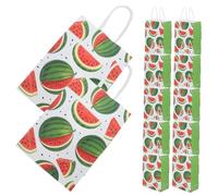 Veemoon Bolsas Con Forma De Sandía 12 Piezas Resistentes Ideales Para Fiestas De Cumpleaños De Verano Decoraciones Temáticas De Frutas Prácticos Para Niños y Adultos Fácil Transporte y Uso