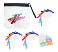 Veemoon Bolsas de Almacenamiento Autosellantes para Pastillas, 39 Unidades Mixtas, Pequeñas Bolsas Portátiles Transparentes Cierre Hermético y Etiquetas Vacías, Color Aleatorio