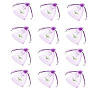 Veemoon Bolsitas Vacías de Malla Moradas Cordón, 20 Unidades para Almacenar Flores Secas y Lavanda, Saco Perfumado Transpirable Adecuado para Popurrí y Decoración del Hogar