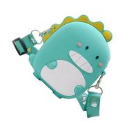 Veemoon Bolso Bandolera Infantil De Silicona Pequeña Color Verde Monedero con Cremallera Portátil para Niño Niña Pouch para Monedas y Juguetes Ligero y Práctico