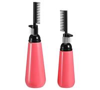 Veemoon Botella Aplicadora para Teñir el Cabello 2 Piezas 130Ml y 200Ml Peine para Raíces Botella Dispensadora de Tinte para Cabello Plástico Ligero para Uso Doméstico