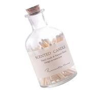 Veemoon Botella Cerillas de Vidrio Elegante para Regalo Bodas Originales Porta Cerillas Transparente con Palos Frasco Compacto para Decoración Cocina y Salón