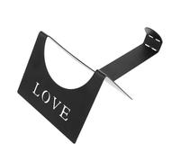 Veemoon Botellero de Mesa Metálico Negro Love Soporte para Vino de Mostrador Compacto Estante Rústico para Botellas Organizador para Cocina Despensa o Barra Obsequio para Amantes del