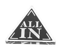 Veemoon Botón de Crupier Profesional de Póker, Doble Capa Acrílico Claro y Negro, Diseño Triangular, Marcador All-in para Juegos de Cartas y Fiestas, Accesorio Portátil para Poker