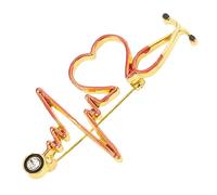 Veemoon Broche Creativo Diseño De Estetoscopio y Gemas De Imitación Para Mujer Accesorio Versátil Para Fiestas Graduaciones y Uso Diario Zapatos Fajas y Bolsos