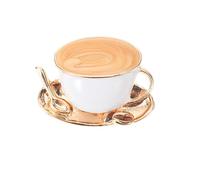 Veemoon Broche de Ropa Forma de Taza de Café Esmaltado en Color Claro, Broche Decorativo para Suéter y Chal, Pinza Ligera y Resistente para Broches de Dibujos Animados, Obsequio