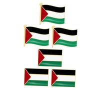 Veemoon Broche de Solapa Bandera de Palestina Metálico 6 Piezas, Pin Decorativo Cuadrado y Ondeante, Accesorio Patriótico para Ropa y Mochilas, Obsequio Simbólico para Hombres y Mujeres