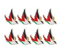 Veemoon Broche de Solapa de Aleación de Zinc Bandera Palestina, Set de 8 Piezas, Diseño Compacto y Ligero para Ropa, Bufandas y Bolsos, Accesorio Cultural y Decorativo