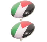 Veemoon Broche de Solapa de Metal Bandera de Palestina, 2 Unidades, Pin de Ropa para Hombre, Accesorio Versátil para Traje, Bufanda y Bolso, Insignia Distintiva y Duradera