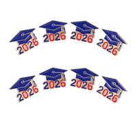 Veemoon Broches de Birrete de Graduación 2026 8 Piezas, Pins Conmemorativos de Metal Resistente para Ropa, Sombreros y Mochilas, Accesorios para Fiestas y Celebraciones de