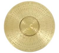 Veemoon Brújula Tradicional China de Latón Vintage, Cuadrada y Portátil, Brújula Pequeña para Feng Shui, Decoración Retro para Hogar y Uso al Aire Libre, Artesanía Detallada y Práctica