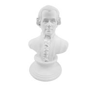 Veemoon Busto de Mozart de Resina Sintética 15 CM Estatua Clásica Europea en Blanco Puro Escultura Decorativa para Hogar Oficina y Estudio Figura Artística Detallada
