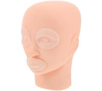 Veemoon Cabeza de Maniquí Silicona Flexible y Duradera para Práctica de Maquillaje Extraíble Diseño Realista para Técnicas de Cejas y Delineador, Adecuado para Principiantes