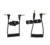 Veemoon Cable Adaptador de Audio Trs a Trrs 3,5 Mm, 2 Unidades, Cable Antienredos Negro para Micrófono y Smartphone, Conexión Flexible para Cámaras Réflex y Equipos de Audio Profesional