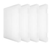 Veemoon Caja Archivadora Transparente 4 Piezas para Documentos A4 8.5 X 11 , Organizador Plástico Resistente al Desgaste, Estuche Portátil para Oficina, Hogar y Viajes, Protector