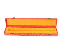Veemoon Caja Bordada para Abanico Plegable Chino Elegante y Decorativa | Rojo, Tablero Compacto y Tejido, Apertura y Cierre Sencillos, Almacenamiento y Exhibición, para Mano