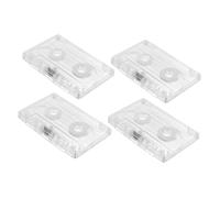 Veemoon Caja De Almacenamiento De 4 Unidades Soporte para Casetes De Voz En Blanco Soporte Compacto para Casetes Almacenamiento para De Arte Estuches De Almacenamiento para