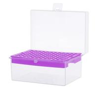 Veemoon Caja de de pipeta de laboratorio con 96 pocillos y múltiples compartimentos, caja de plástico con tapa para puntas de pipeta y suministros pequeños en laboratorio