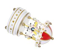 Veemoon Caja de Música de Carrusel Giratoria Blanca Modelo 1 Caja Musical Compacta de Cuerda Movimiento Mecánico para Decoración Navideña y Obsequio de Cumpleaños Adorno Artesanal para