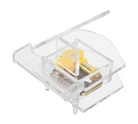 Veemoon Caja de Música Piano de Cristal Transparente Miniatura Decorativa de Piano de Cristal Adorno Musical para Escritorio Melodías Clásicas para Decoración del Hogar y Obsequio