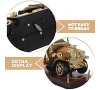 Veemoon Caja de Música Vintage de Coche Clásico con Base Modelo de Vehículo Retro Decorativo para Escritorio Juguete Coleccionable y Caja Musical Estética con Melodía Atemporal