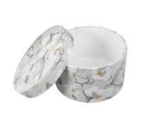 Veemoon Caja de Obsequio Redonda de Piel Sintética Color Verde Claro Caja para Embalaje de Boda y Fiesta Tapa Tipo Planeta para Dulces y Joyas Presentación Elegante y Práctica