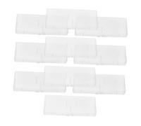 Veemoon Caja de Plástico Rectangular Resistente al Polvo y Protege Cabezales con Tapa Abatible 10 Unidades, Portátil para Cepillos Interdentales para Baño y Viajes