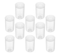 Veemoon Caja de Plástico Transparente para Almacenamiento de Cebo y Película en Rollo, 30 Unidades Cilíndricas Portátiles para Pesca, Estuche Resistente y Ligero para Señuelos y Pequeños