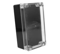 Veemoon Caja Eléctrica Exterior Negra Con Tapa Transparente, Caja De Conexiones De Plástico 158x90x60mm, Sellado Resistente Intemperie Para Monitorización De Energía, Uso Industrial y Exterior