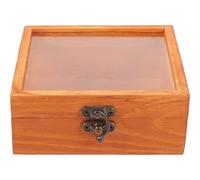 Veemoon Caja Humidor de Viaje Portátil para Cigarrillos, Caja de Madera Pequeña Cierre Seguro, Diseño Natural Marrón, Estuche Profesional Protector para Almacenamiento y Transporte