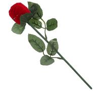 Veemoon Caja para Anillos de Compromiso y Boda en Forma de Rosa Roja Hojas Estuche Oculto para Anillo de Promesa Tamaño 4X4 CM Joyero Decorativo para San Valentín y Propuesta Romántica